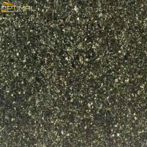 Dark Green Granite Slab with Fine Crystal Texture
